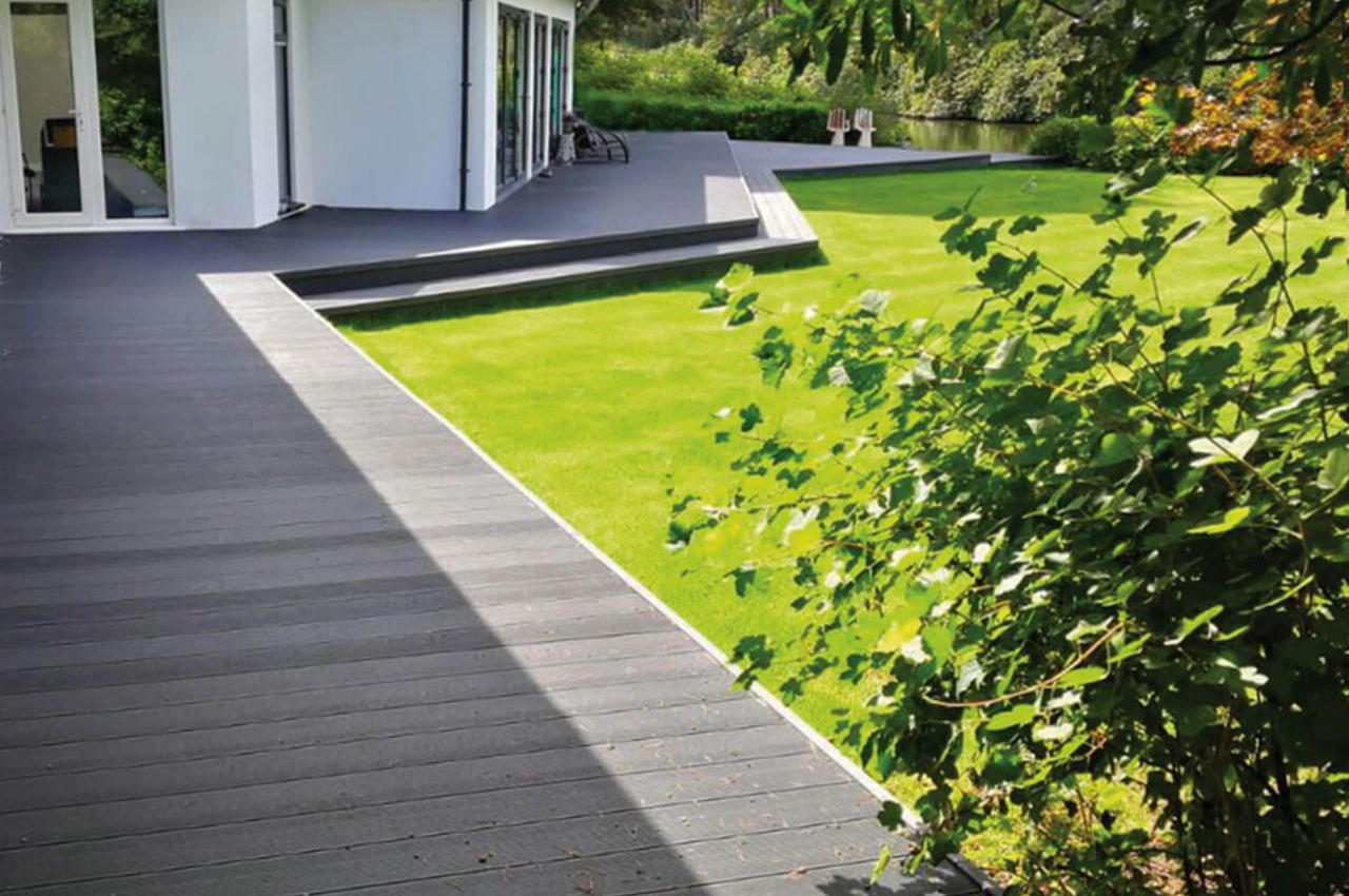 Cladco Profiles Charcoal Hollow Decking Boards.