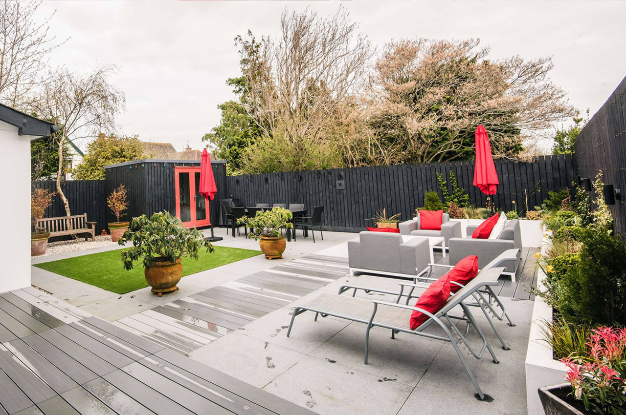 Light Grey Decking Boards used on self build project