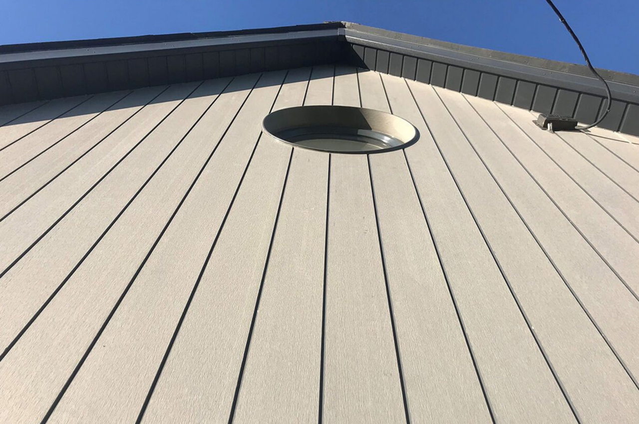 Composite Wall Cladding in Stone Grey