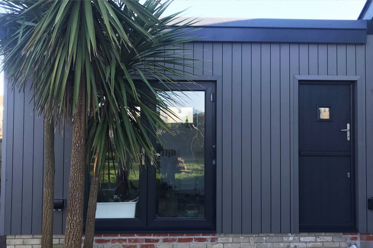 Composite Wall Cladding in Stone Grey