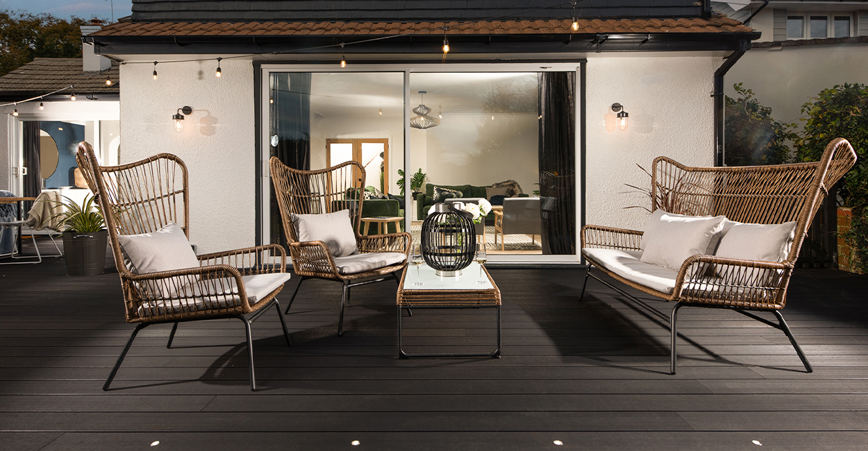 Holiday from home | Cladco Composite Decking Area in Charcoal