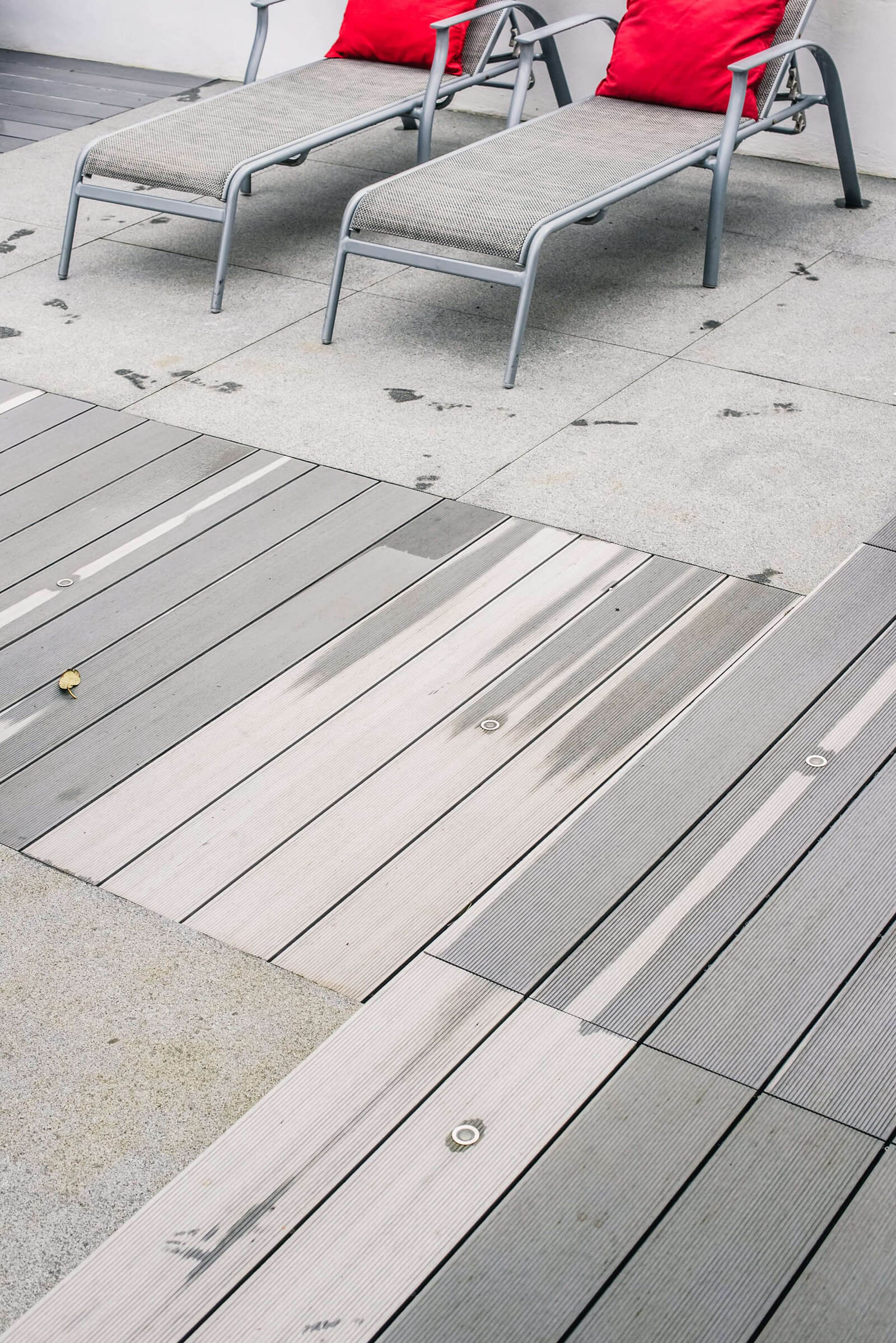 Light Grey Decking Boards used on self build project