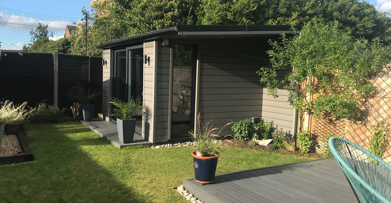 Environmentally-friendly garden space created using Cladco Composite Cladding and Composite Decking