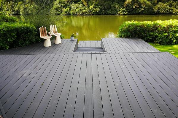 Cladco Profiles Black/Charcoal Hollow Decking Boards.
