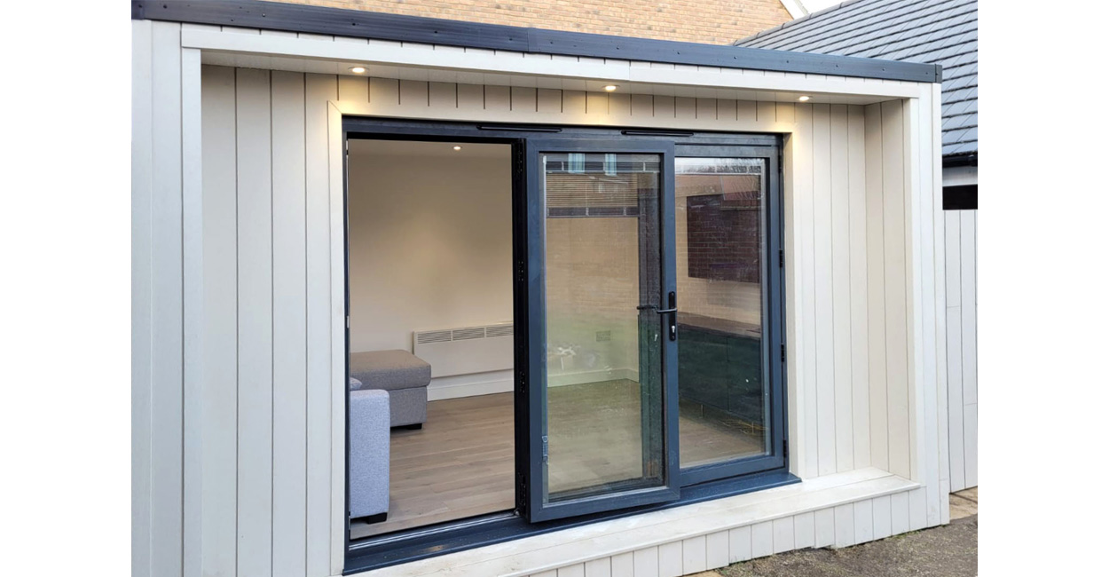 Utilise your workspace with a garden office room, built using Cladco Composite Wall Cladding