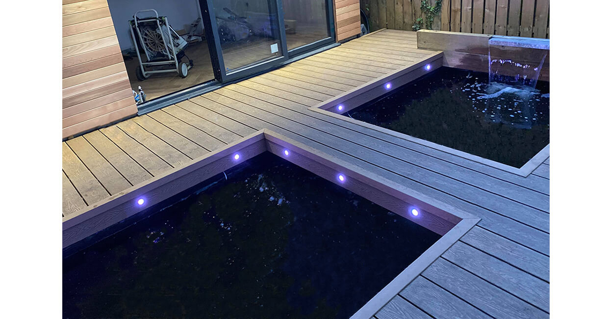 Cladco Composite Boards and Corner Trims to create a neat, framing water feature | @ne_joinery_works