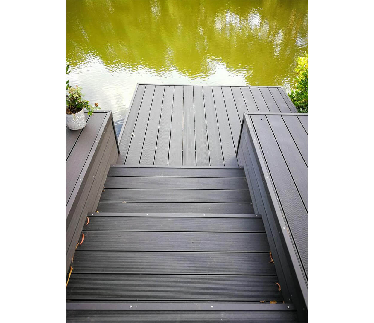 Cladco Profiles Charcoal Hollow Decking Boards.