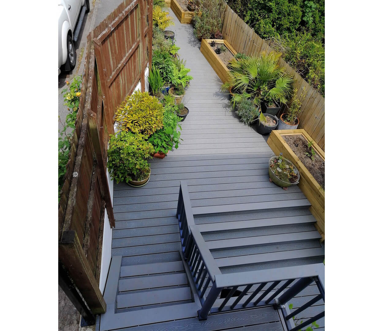 Cladco Woodgrain Decking Boards in Light Grey