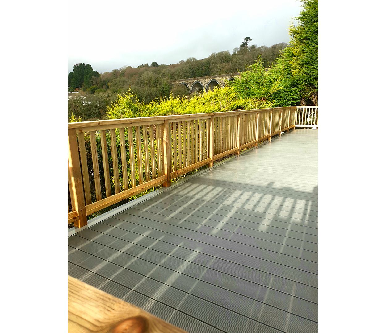 Cladco Composite Decking in Stone Grey installed by Gull Rock Company