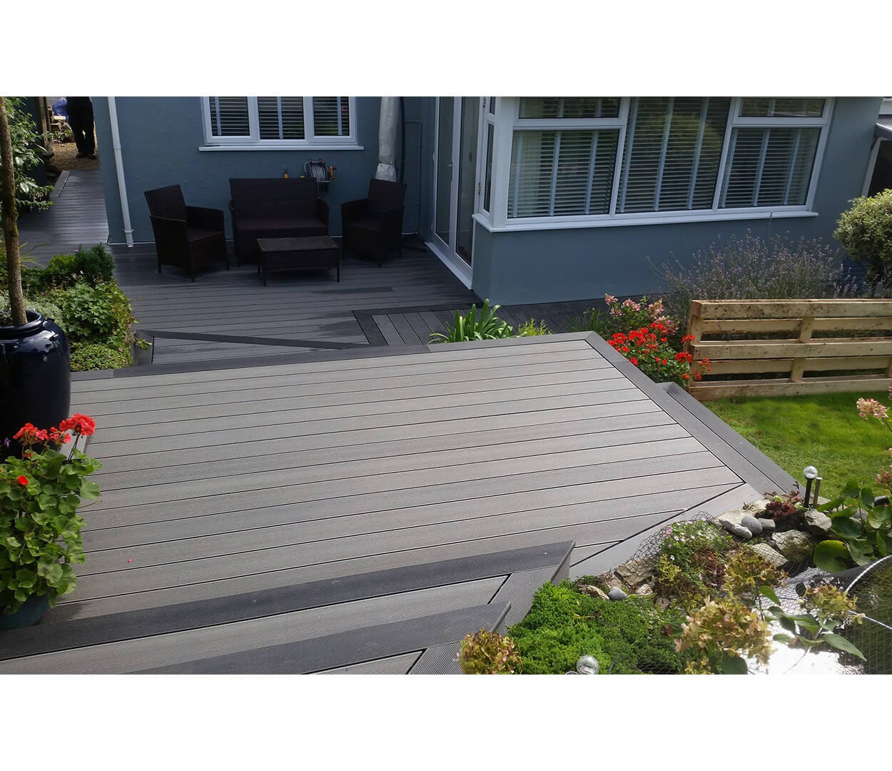Cladco Stone Grey & Black Charcoal Decking Boards