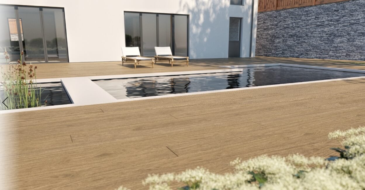 Cladco Cedar PVC Decking Boards create an attractive, timber like Deck