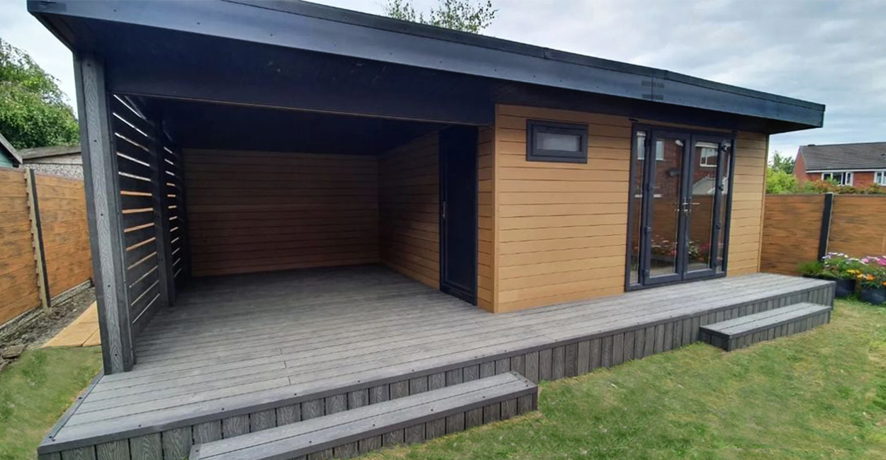 Double Garden Room | Cladco Composite Wall Cladding | @mh_garden_rooms