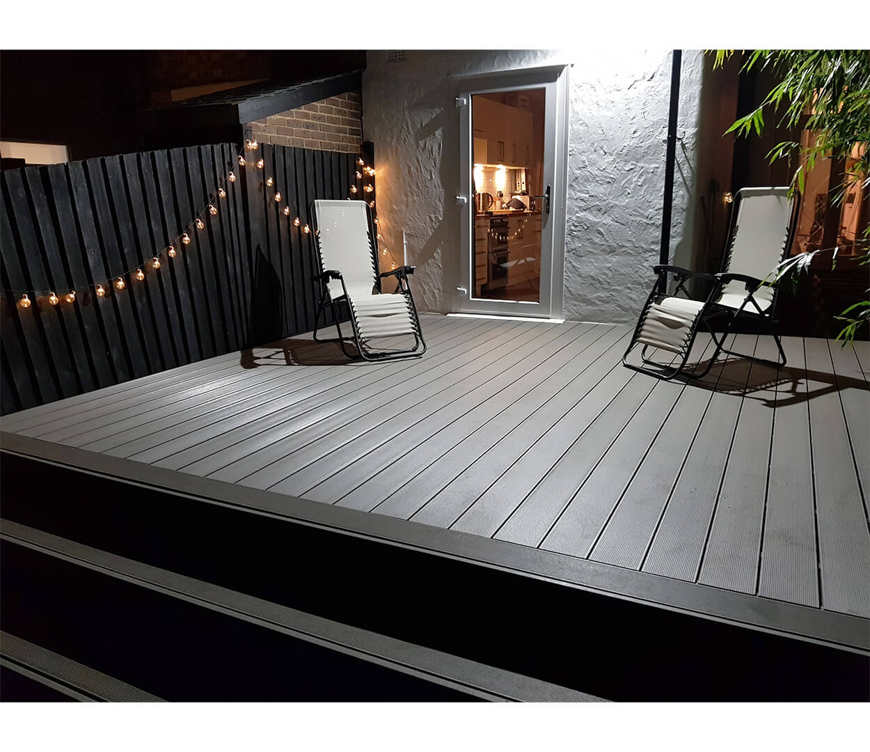 Stone Grey Decking For Evening Alfresco Dining