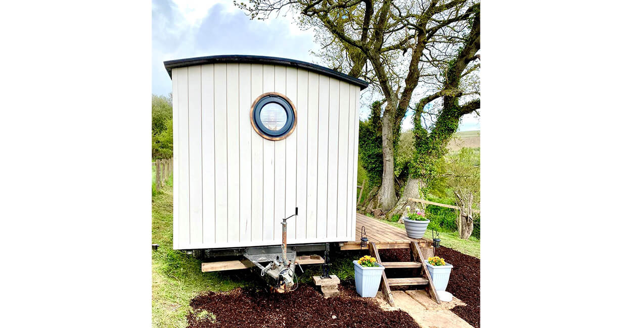 Off-grid, self-built shepherds hut | Cladco Composite Wall Cladding | @the_hut_life