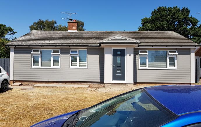 Cladco Light Grey Wall Cladding transforms bungalow