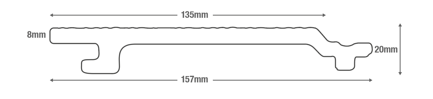 Woodgrain Effect Wall Cladding Diagram