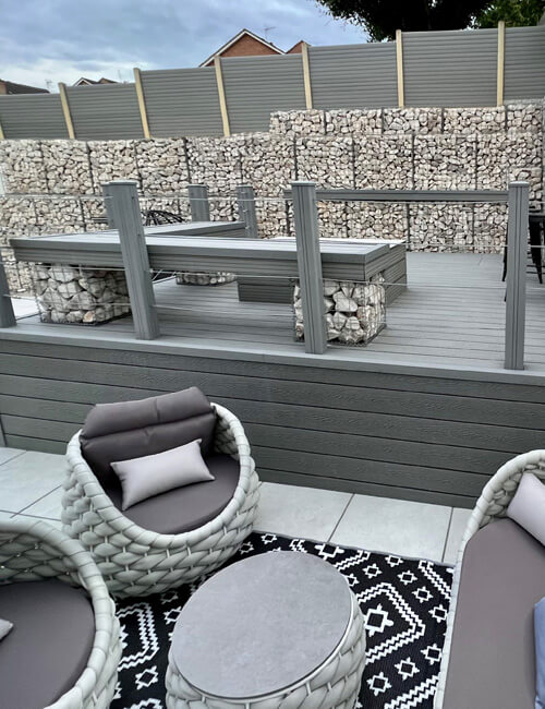 Seating area with Grey Decking