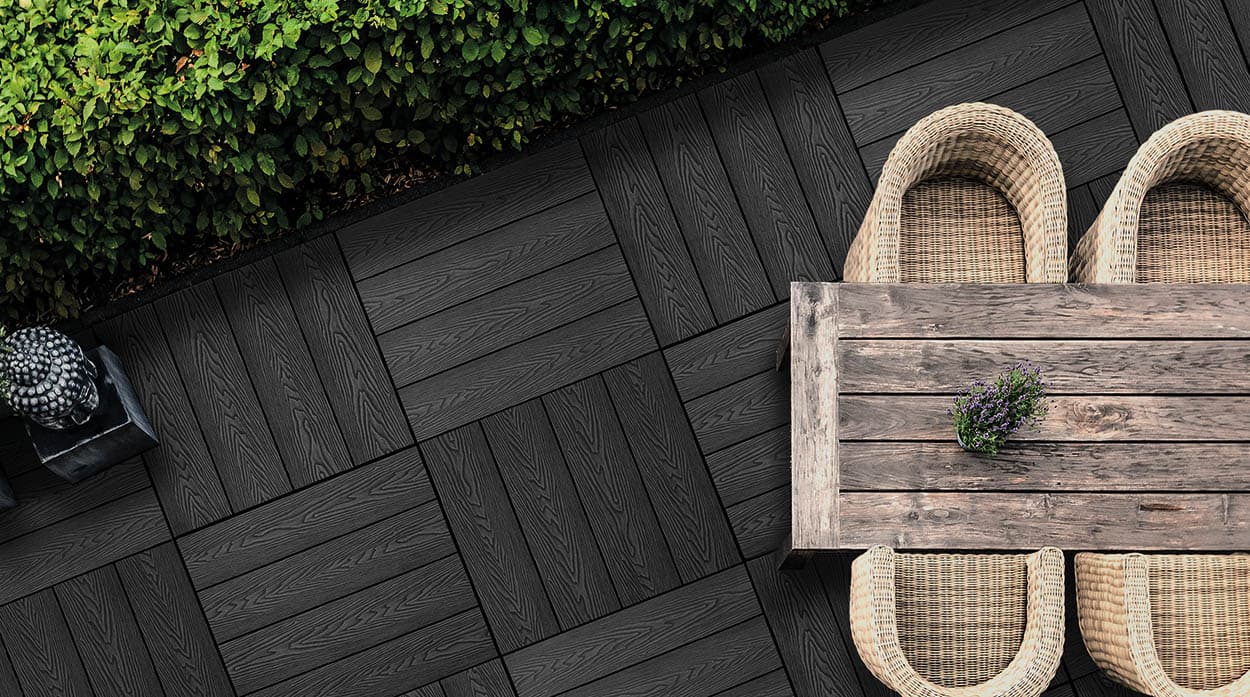 Composite Decking Tiles are a simple alternative to a deck board.