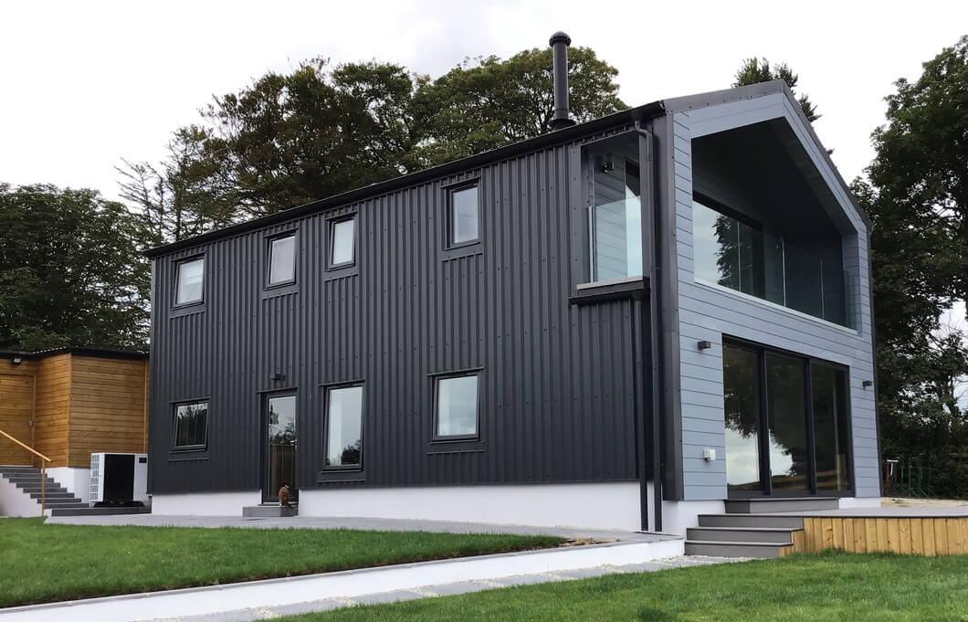 House clad in Metal Cladding