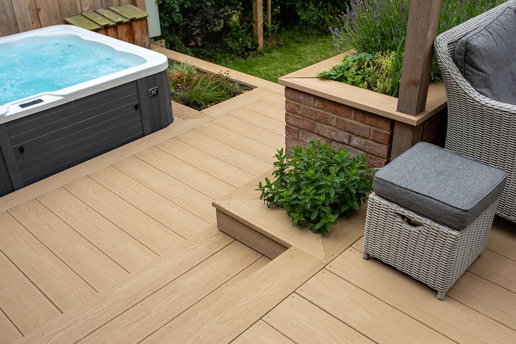 Cladco Premium PVC Decking in Cedar Wood