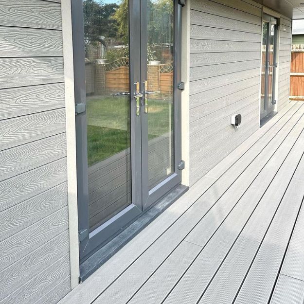 Stone Grey Decking with matching Wall Cladding