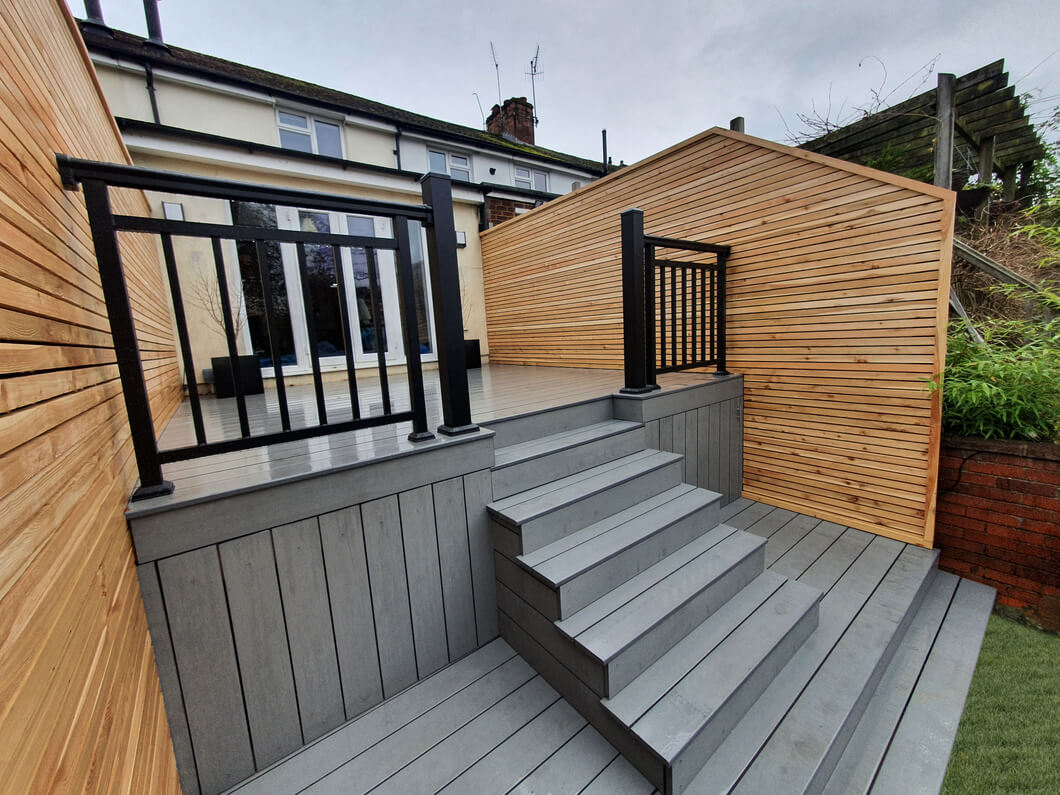 Decking area with Balustrade System