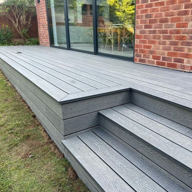 Deck using Cladco Composite Decking in Stone Grey