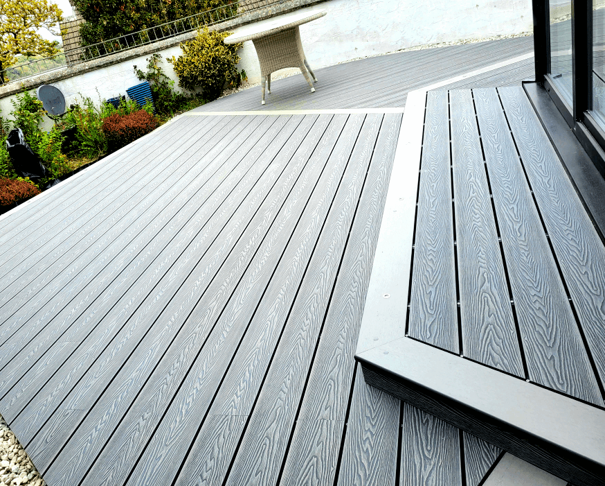 Garden deck with table