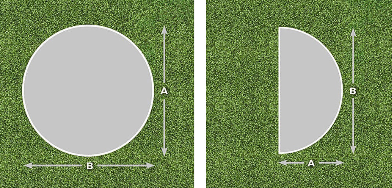 Decking calculator for circular shapes