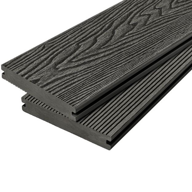 Cladco Composite Decking swatch in Charcoal