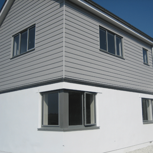 Home with Stone Grey Wall Cladding Boards