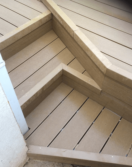 Composite decking steps
